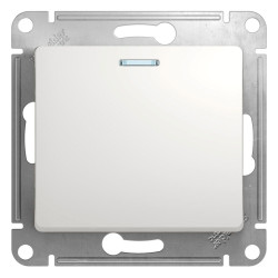 Переключатель Schneider Electric Glossa GSL000163 1 клавиша с подсветкой белый