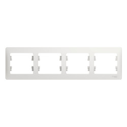 Рамка Schneider Electric Glossa GSL000104 4 поста горизонтальная белая