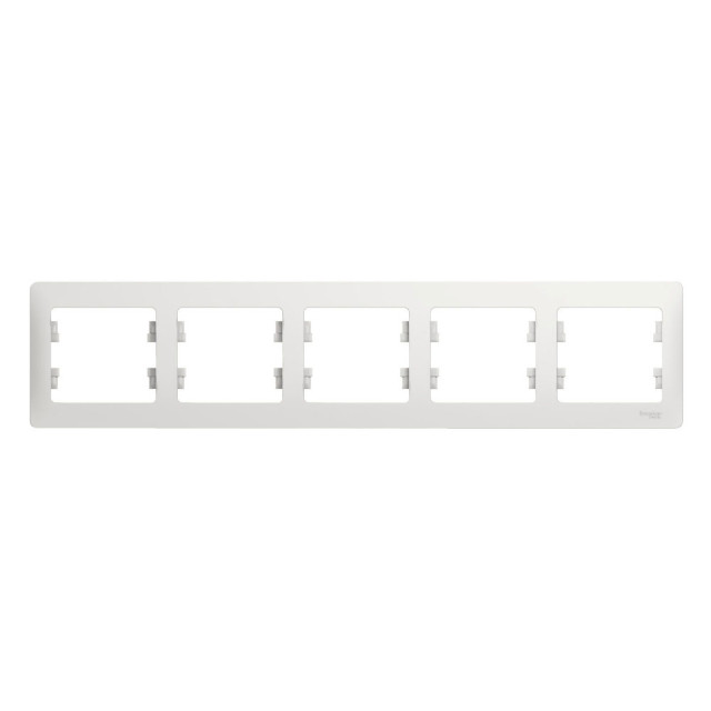 Рамка Schneider Electric Glossa GSL000105 горизонтальная 5 постов белая Рамка Schneider Electric Glossa GSL000105 горизонтальная 5 постов белая