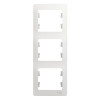 Рамка Schneider Electric Glossa GSL000107 вертикальная 3 поста белая