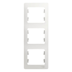 Рамка Schneider Electric Glossa GSL000107 вертикальная 3 поста белая