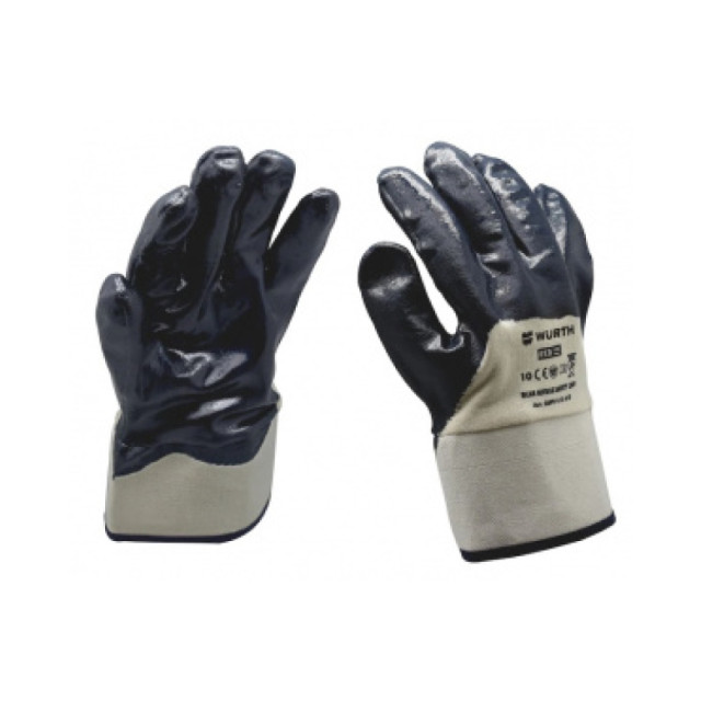 Перчатки Wurth Blue nitrile safety cuff манжет крага размер 10 Перчатки Wurth Blue nitrile safety cuff манжет крага размер 10
