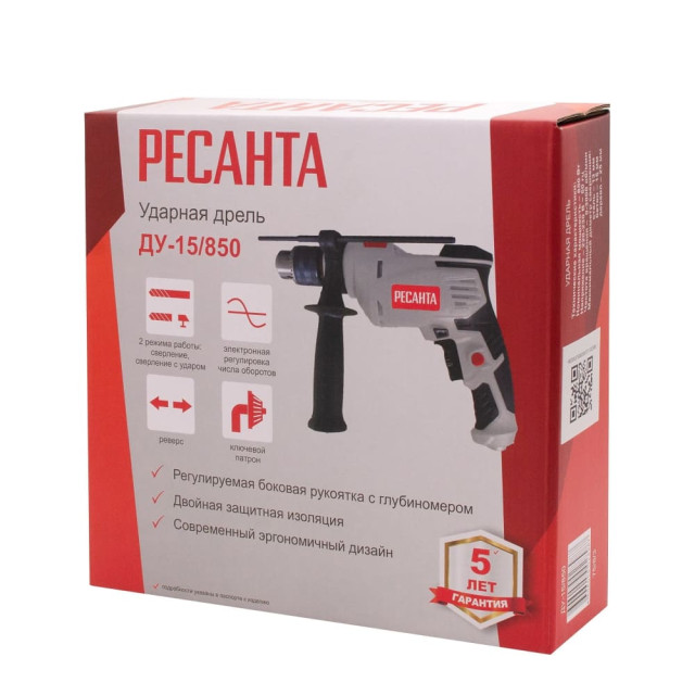 Дрель ударная Ресанта ДУ-15/850 Дрель ударная Ресанта ДУ-15/850
