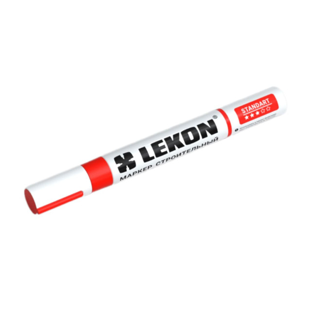 Маркер Lekon с нитроэмалью круглый наконечник красный 4 мм Маркер Lekon с нитроэмалью круглый наконечник красный 4 мм