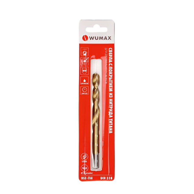 Сверло по металлу Wumax 0624965 HSS-TiN 6.5 мм Сверло по металлу Wumax 0624965 HSS-TiN 6.5 мм