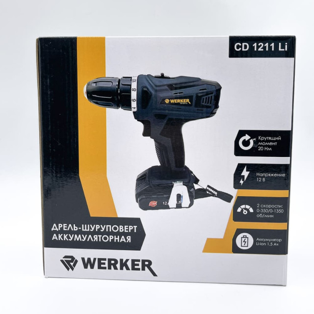 Дрель-шуруповерт Werker CD 1211 LI аккумуляторная Дрель-шуруповерт Werker CD 1211 LI аккумуляторная