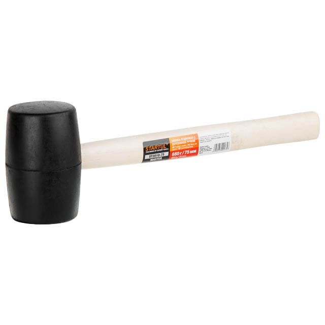 Киянка резиновая Startul Master ST2010-75 черная с деревянной ручкой 680 г Киянка резиновая Startul Master ST2010-75 черная с деревянной ручкой 680 г
