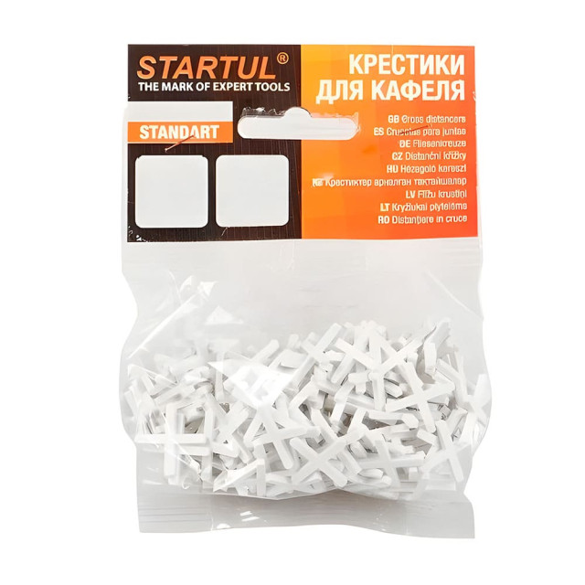Крестики для кафеля Startul Standart ST4302-30 3 мм 150 шт Крестики для кафеля Startul Standart ST4302-30 3 мм 150 шт